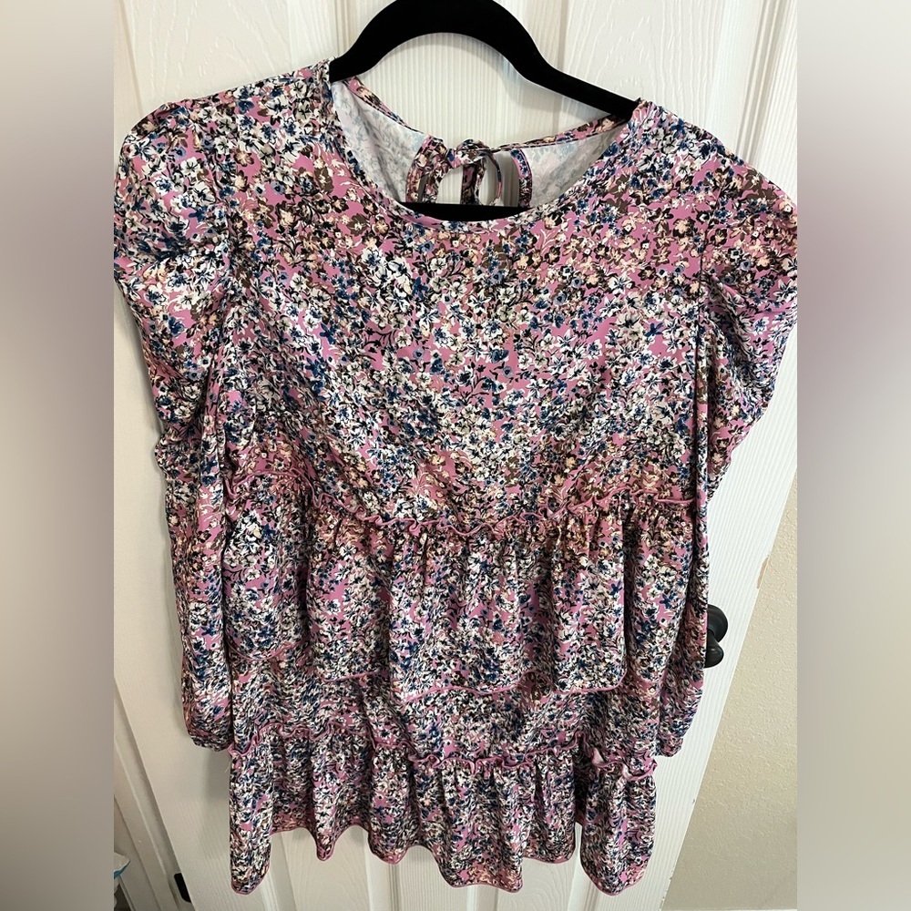 New with tags never fully dress puff sleeve tiered dress